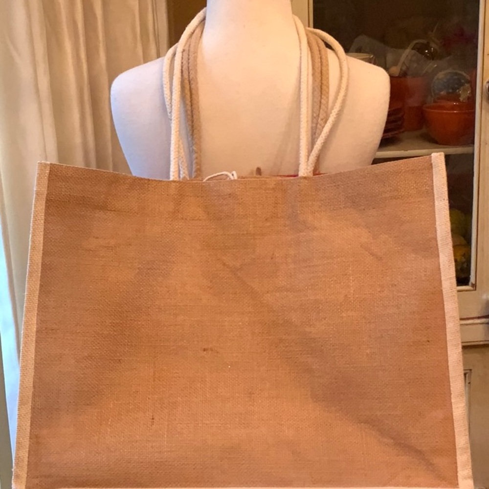 Large totes red and tan
